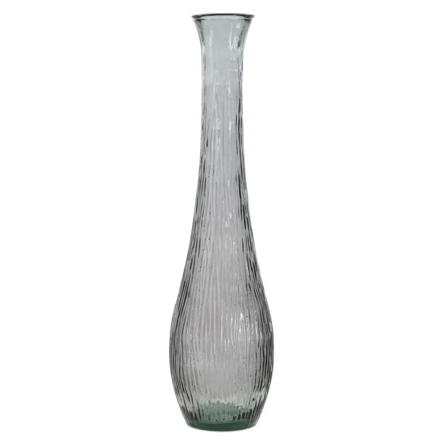 Wazon arabski z recyklowanego szkła dymnego Ø 25x99 cm (WYPRODUKOWANY W HISZPANII)